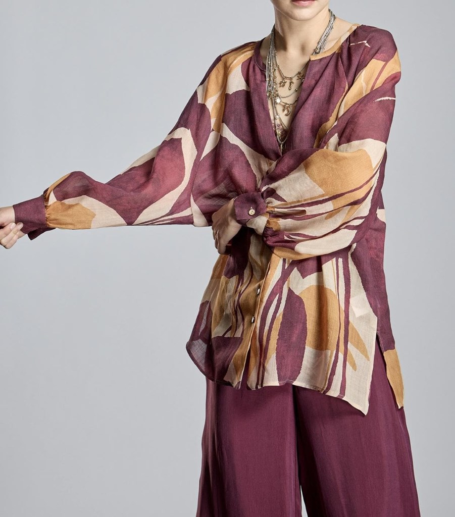 Foto 2 Blusa estampada granate