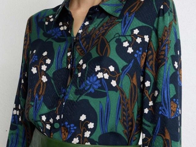 Blusa estampada verde