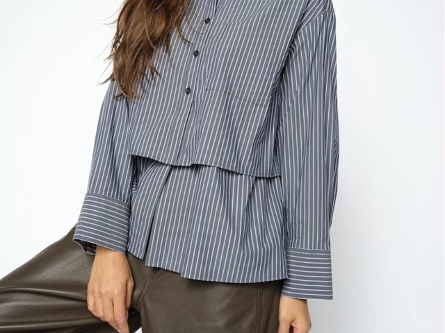 Blusa rayas doble bajo