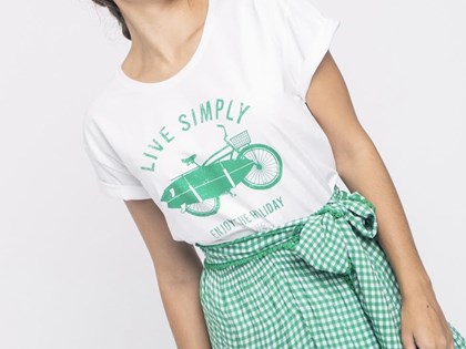 Camiseta bicicleta verde