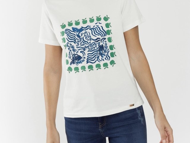 Camiseta print manzanas