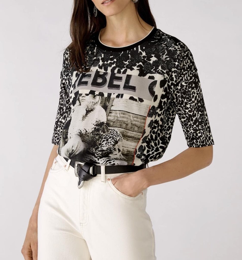 Foto 1 Camiseta Rebel leopardo