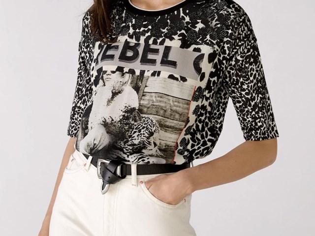 Camiseta Rebel leopardo