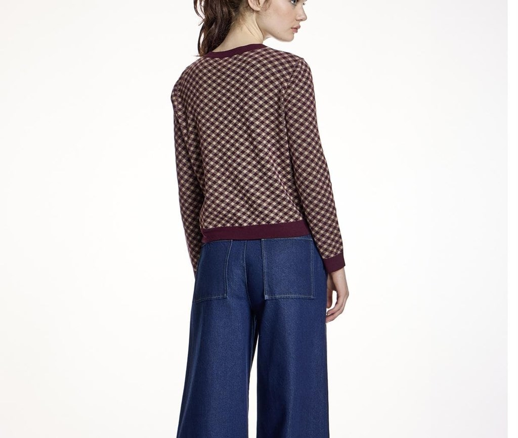 Foto 3 Chaqueta de cuadros burdeos