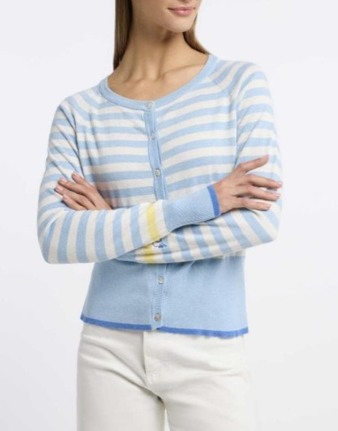 Foto 1 Chaqueta de listas azul celeste