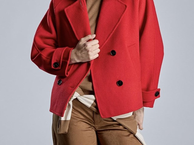 Chaqueta de paño roja