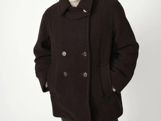 Chaquetón cruzado marrón