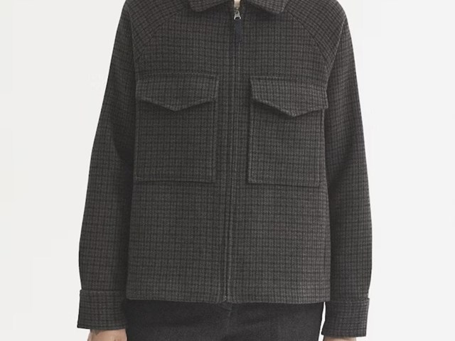 Chaquetón cuadros evasé