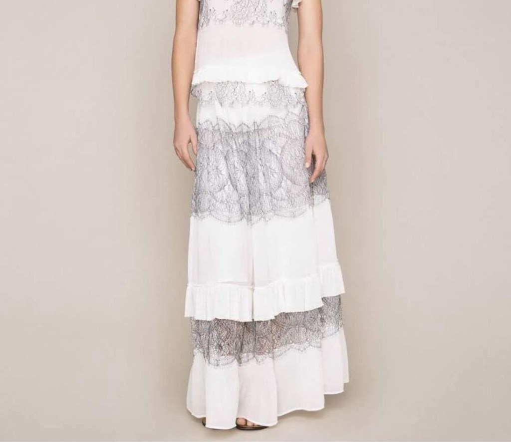 Foto 1 OUTLET - Falda blanca con encaje de Twin Set