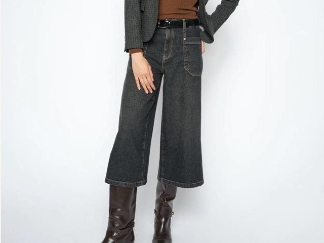 Pantalón culotte negro