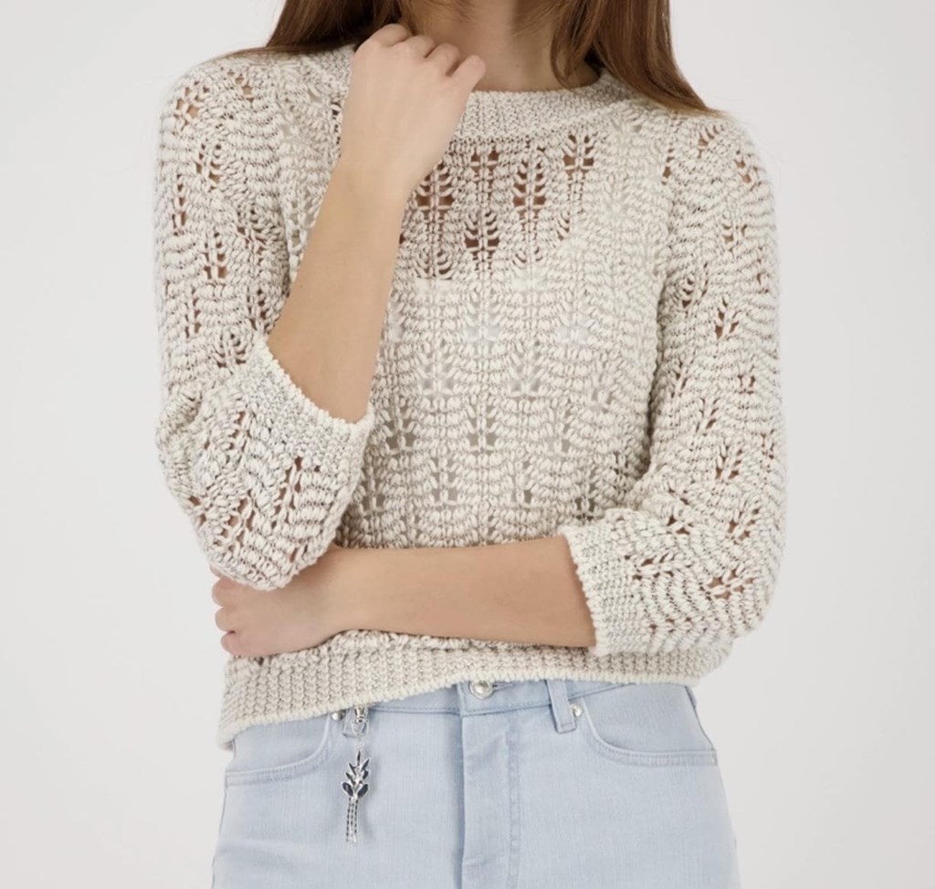 Foto 1 Suéter calado con lurex