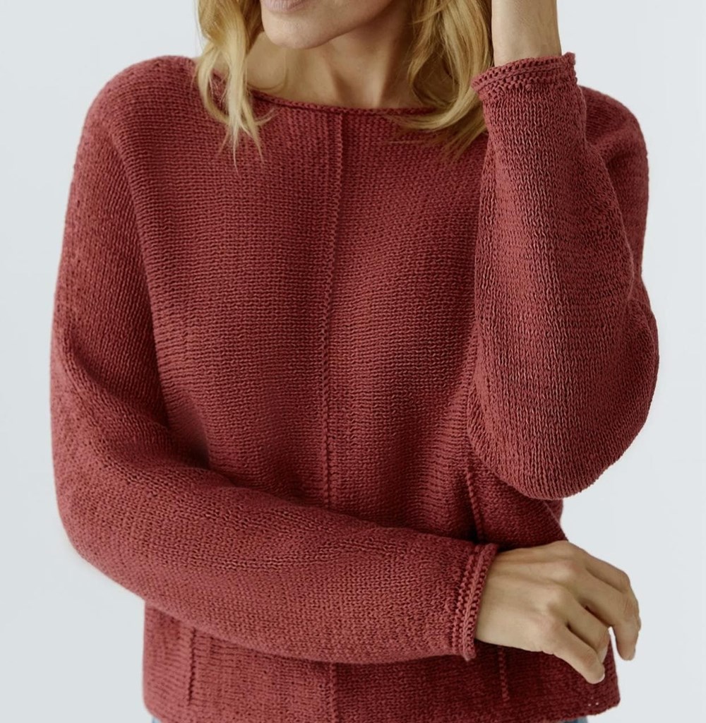 Foto 2 Suéter de cinta granate