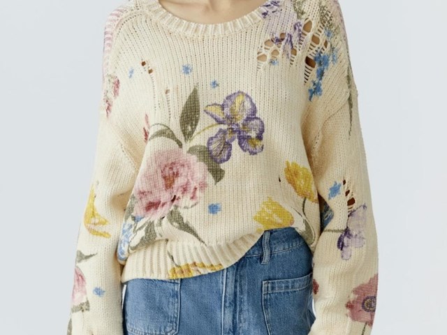 Suéter estampado floral