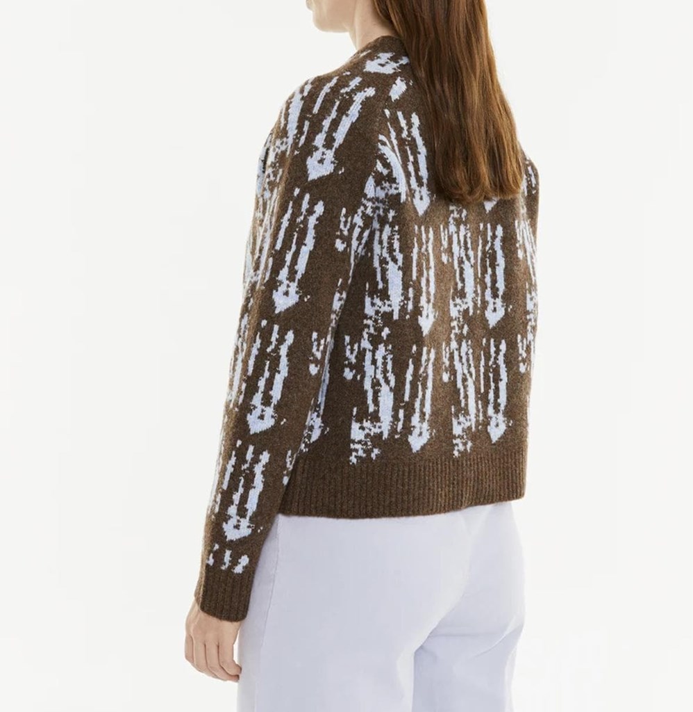 Foto 2 Sueter jacquard marrón y celeste