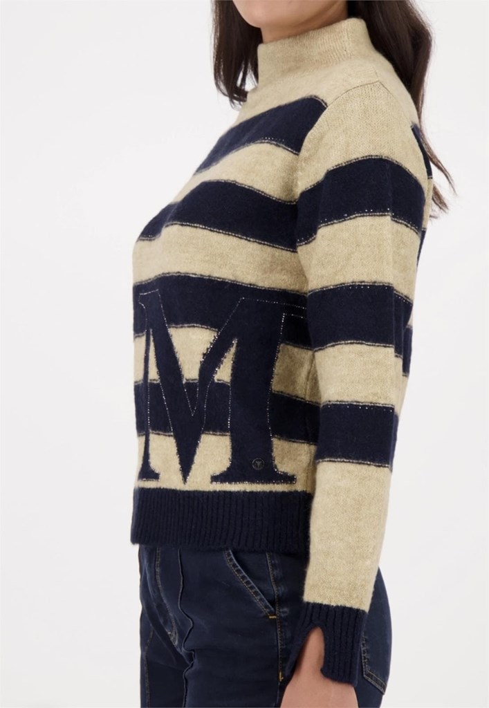 Foto 1 Suéter rayas beige y marino