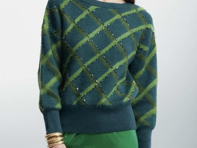 Suéter rombos verde 