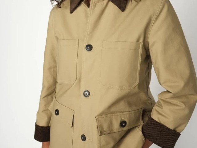 Trench camel corte recto