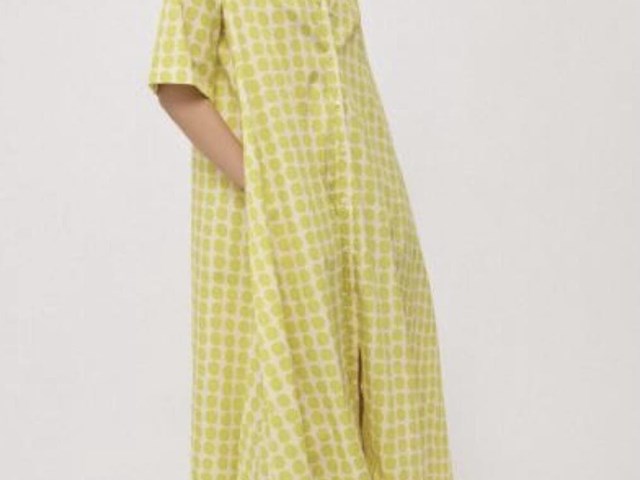 Vestido camisero lunares lima