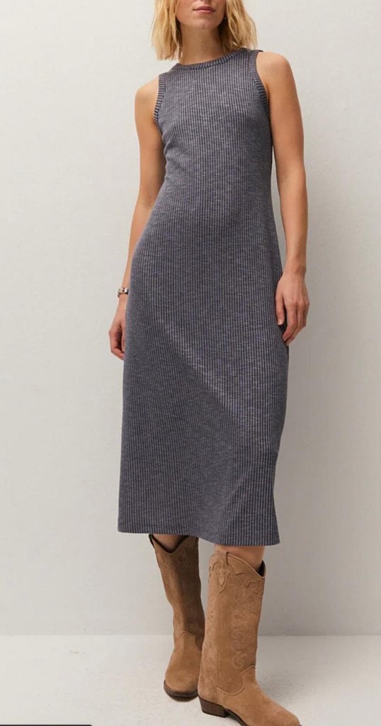 Foto 1 Vestido canalé cuello caja de SystemAction