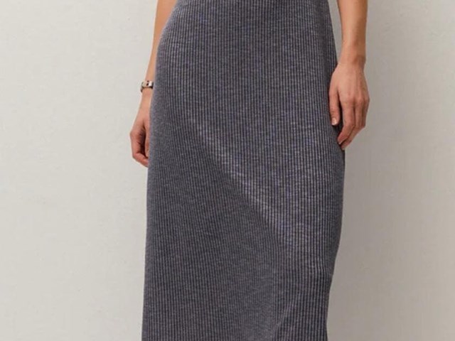 Vestido canalé cuello caja de SystemAction