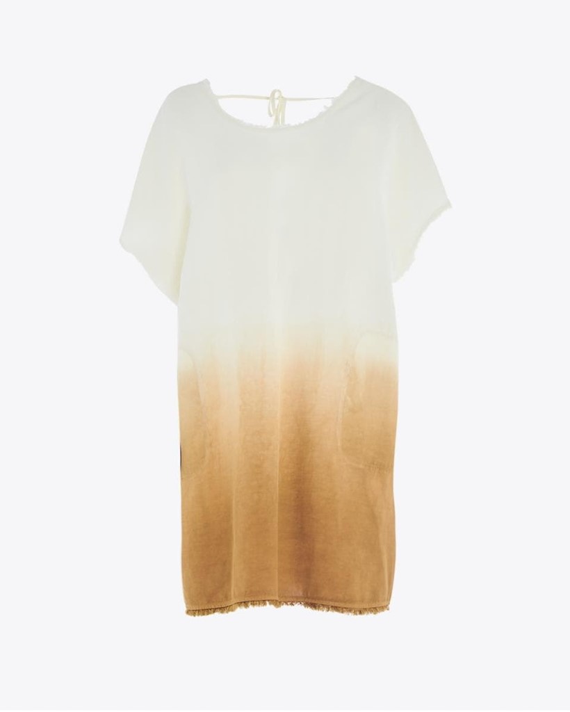 Foto 4 Vestido corto beige degradado. 