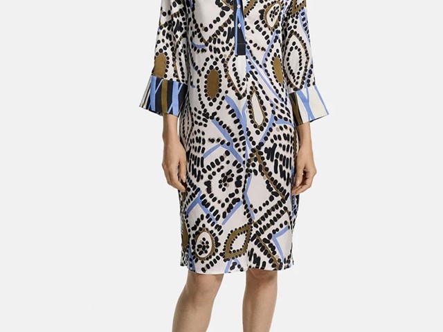 Vestido estampado con azules