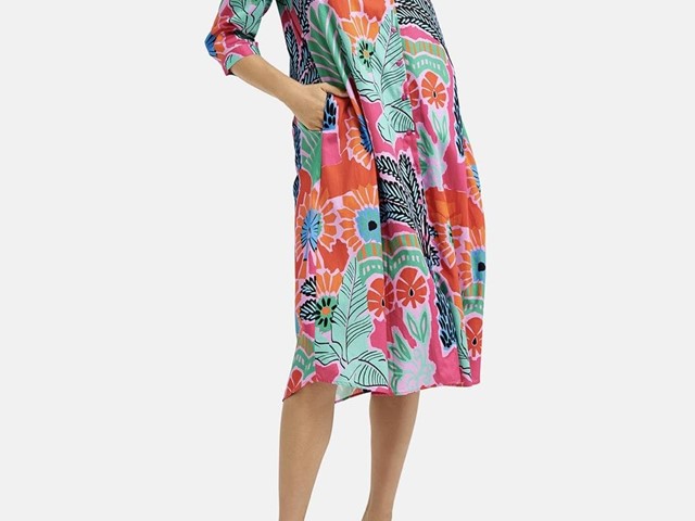 Vestido estampado tonos vivos