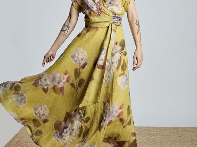 Vestido hortensias lima 